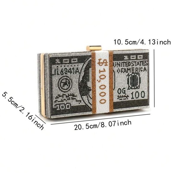 Crystal Money Clutch